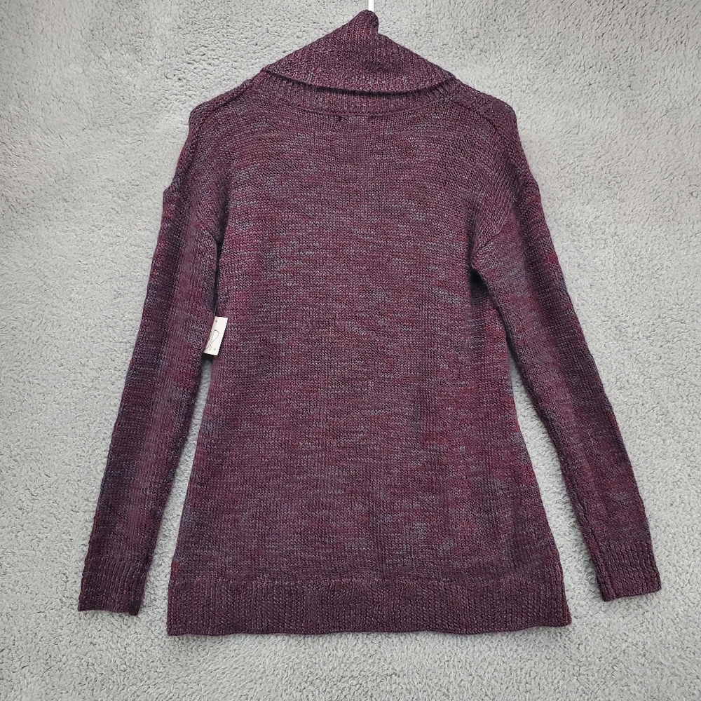 BP Knit Sweater Cowl Neck Womens XS Maroon Gray - Picture 10 of 13